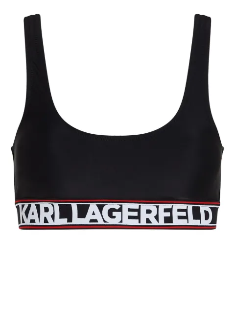 Karl Lagerfeld logo-underband bikini top