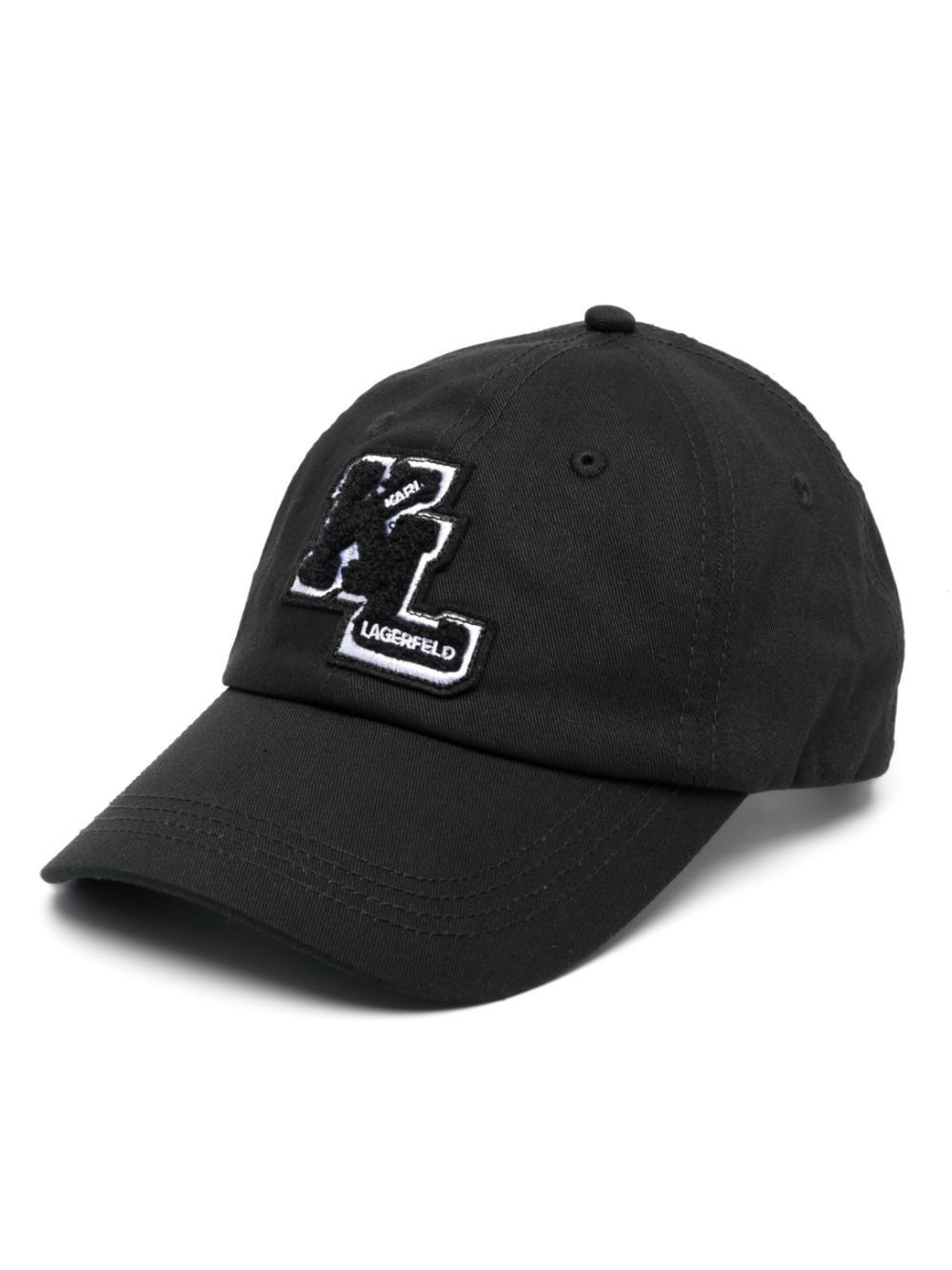 Karl Lagerfeld Logo-patch Baseball Cap In Black
