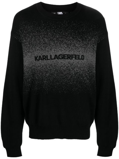 Karl Lagerfeld sudadera con logo en intarsia