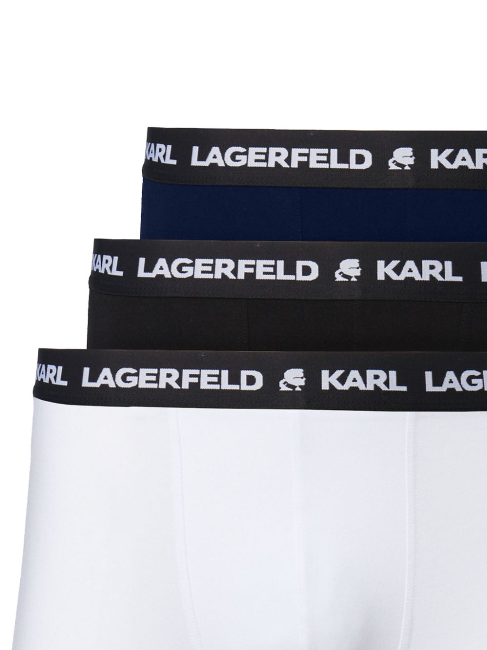 Karl Lagerfeld logo-waist trunk set (pack of three) - Wit