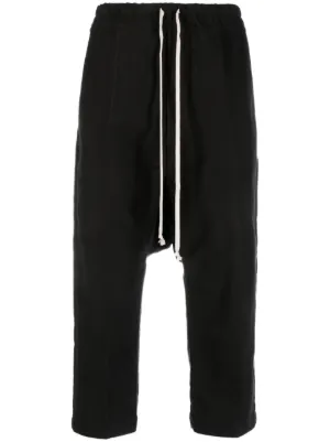 Rick Owens Kids Prisoner Tapered Cotton-Jersey Drawstring Sweatpants - Boys - Green Clothing - 12