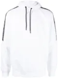 Calvin Klein logo-tape hoodie - White