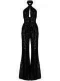 Elie Saab sequin-embellished halterneck jumpsuit - Black