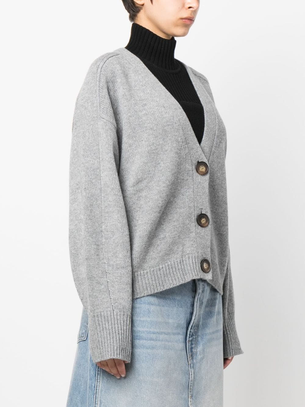 Shop Loulou Studio Cashmere-blend Cardigan In Grau