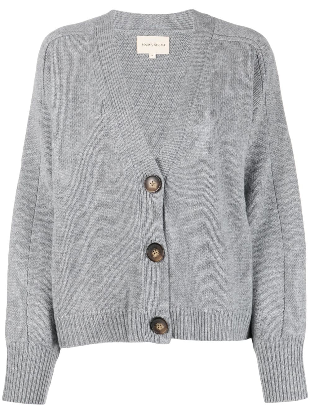 Shop Loulou Studio Cashmere-blend Cardigan In Grau