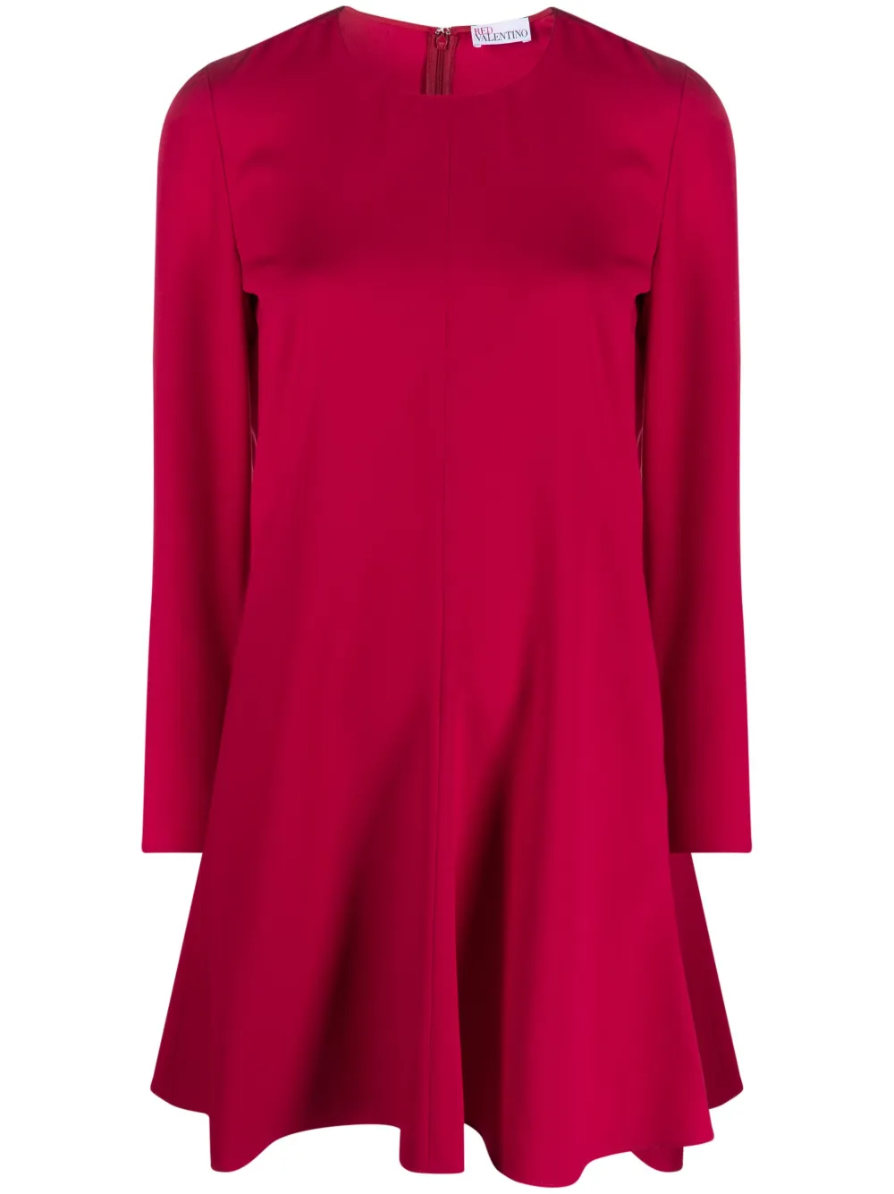 RED VALENTINO LONG-SLEEVE BOUCLÉ MINIDRESS