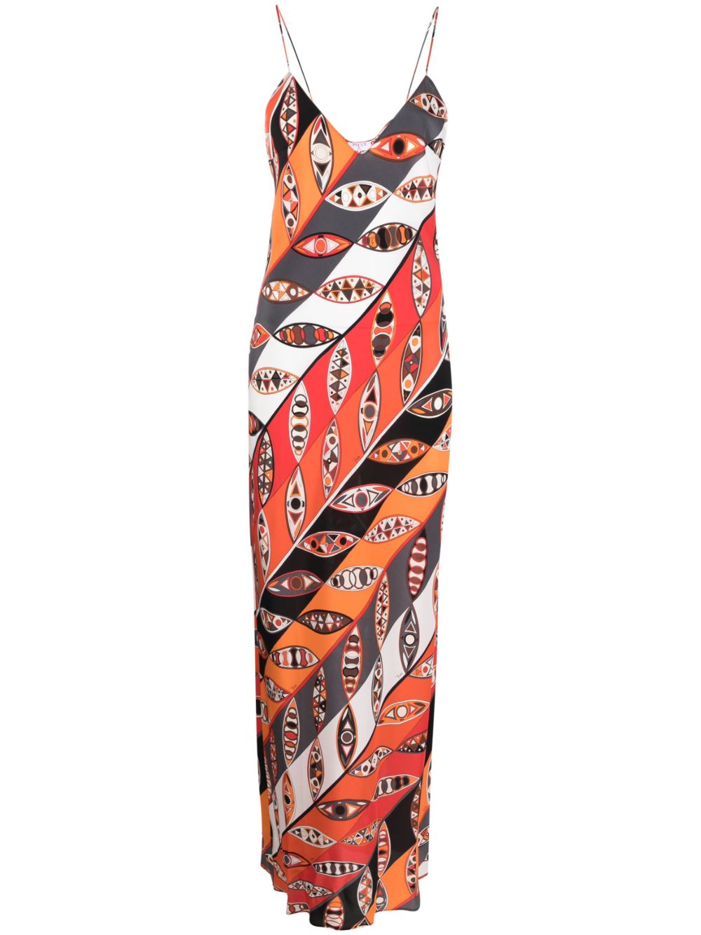 PUCCI Girandole-print Silk Maxi Dress - Farfetch