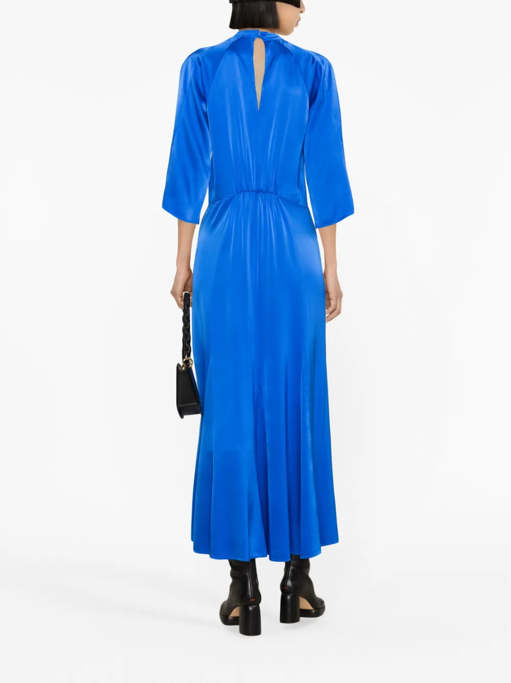  Forte Forte Raglan-sleeved Silk Dress - Blue 