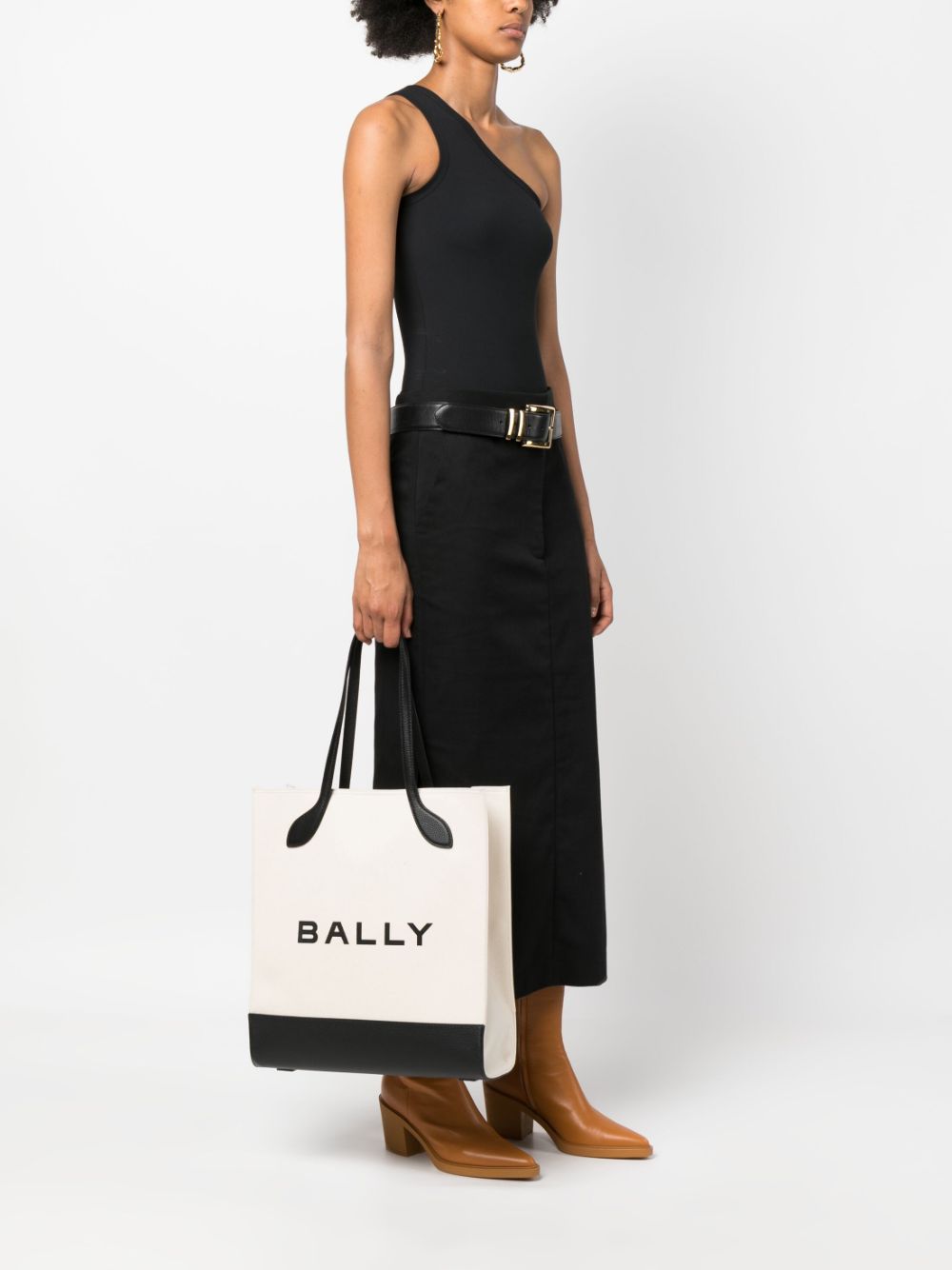 Bally logo-print tote bag - Zwart
