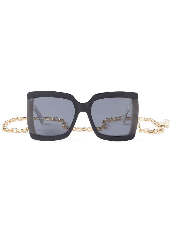 Jimmy Choo Eyewear Renee square-frame Sunglasses - Black