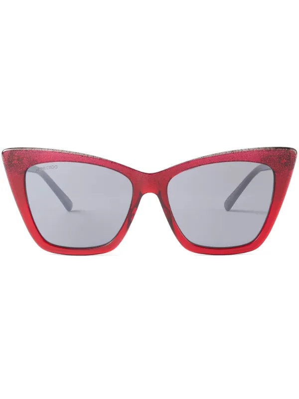 Jimmy Choo Red Sunglasses JC5055U Jimmy Choo Sunglasses 508175 Opaline Cranberry - eye  main image 3