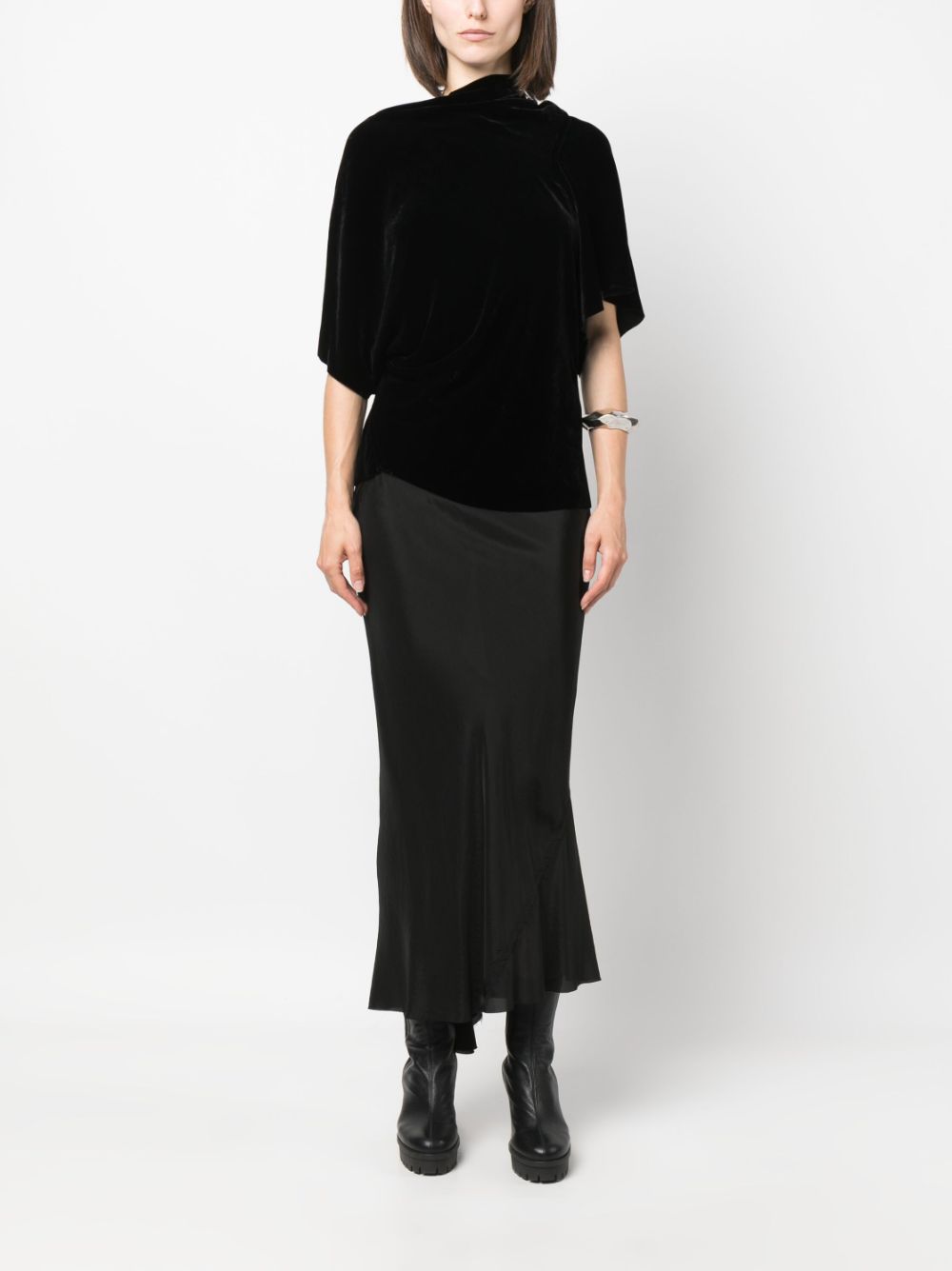 Rick Owens asymmetric-design blouse - Zwart