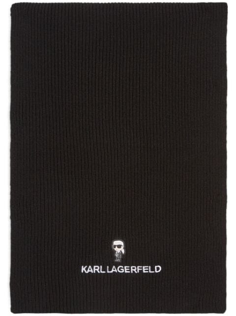 Karl Lagerfeld K/Ikonik 2.0 ribbed scarf