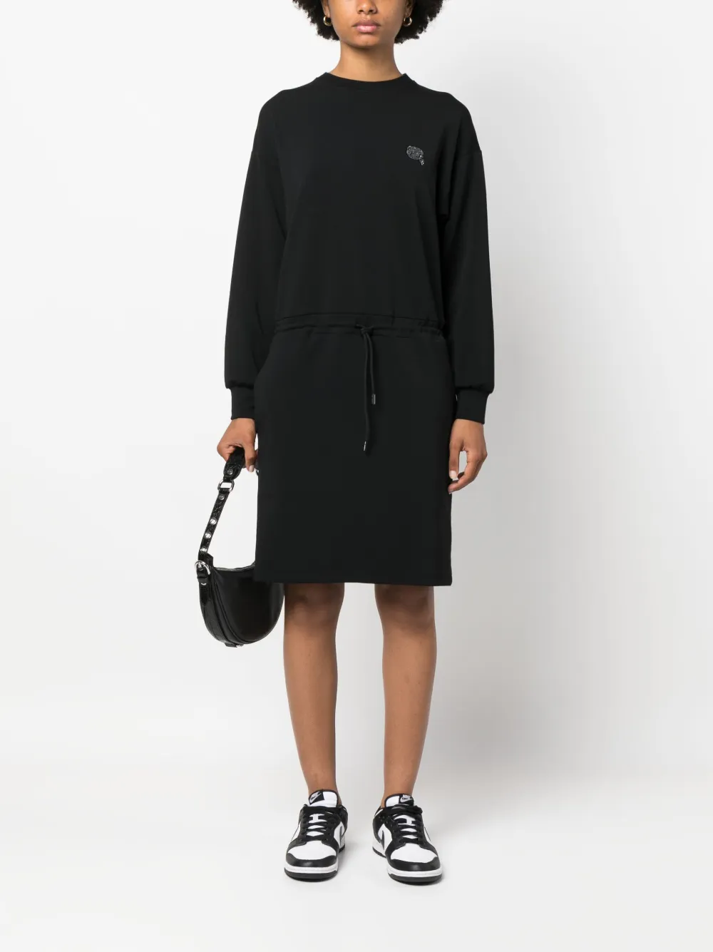 Karl Lagerfeld Ikonik sweaterjurk - Zwart