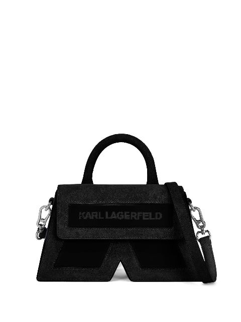 Karl Lagerfeld Icon K suede crossbody bag WOMEN