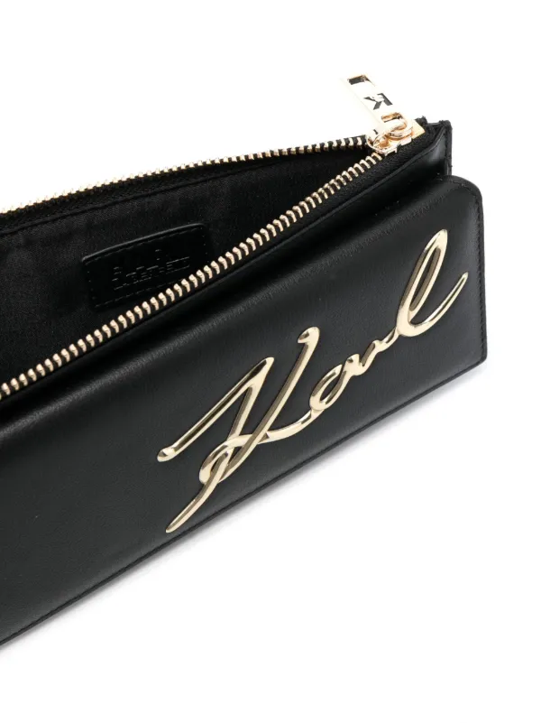 Karl Lagerfeld Signature クラッチバッグ | ブラック | FARFETCH JP