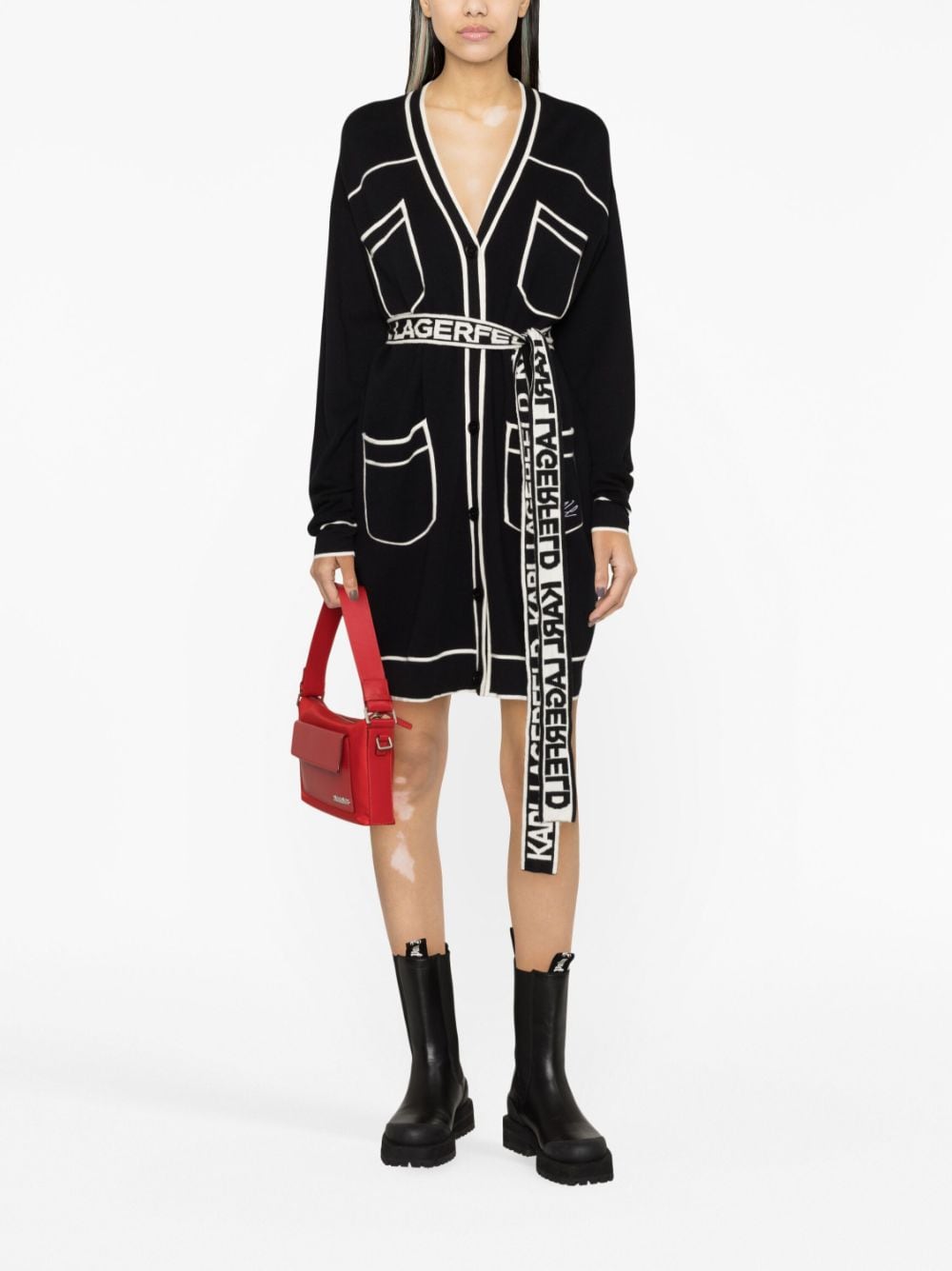 Karl Lagerfeld Vest met merkprint - Zwart