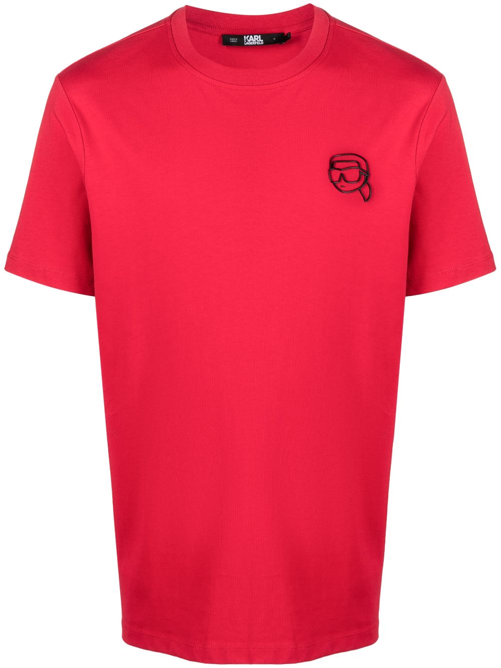 Karl Lagerfeld T-shirt met logo-reliëf Rood