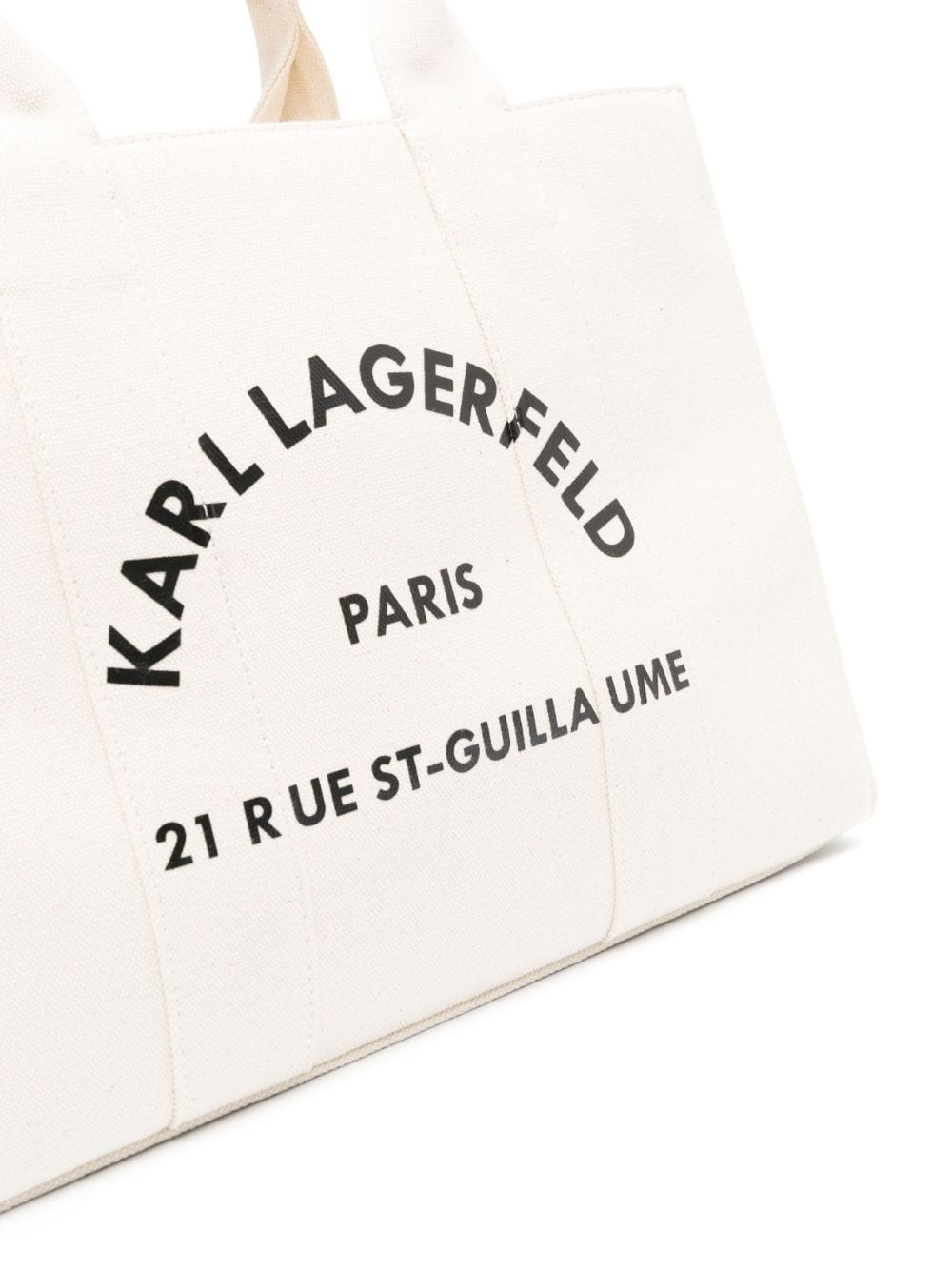 Shop Karl Lagerfeld Rue St-guillaume Square Tote Bag In Neutrals