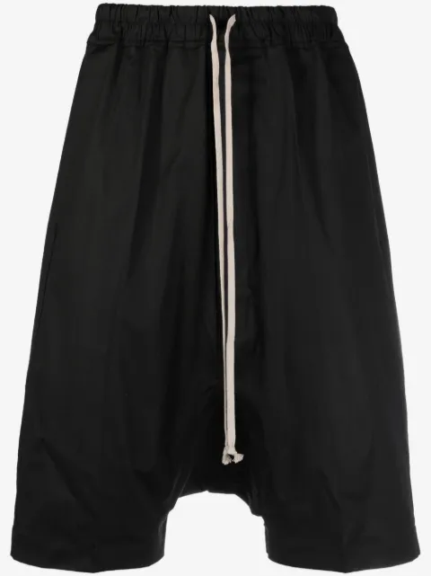 Rick Owens drawstring drop-crotch shorts