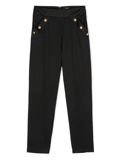 Balmain Kids tapered-leg virgin wool trousers