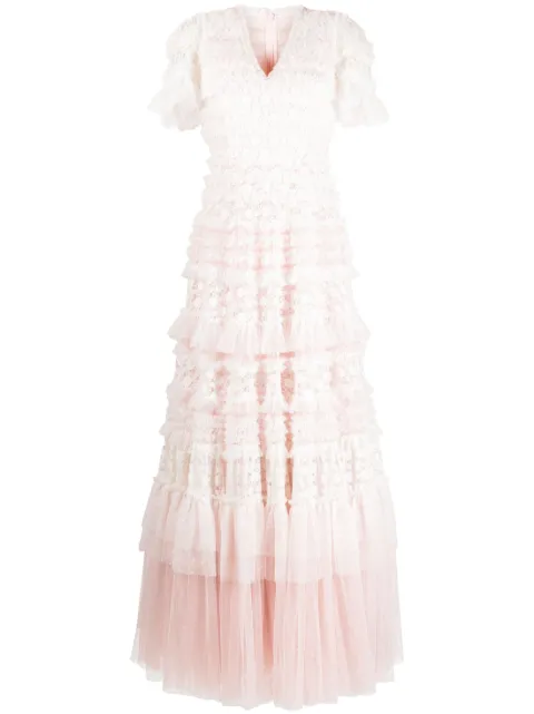 Needle & Thread Mable ruffle tiered maxi dress