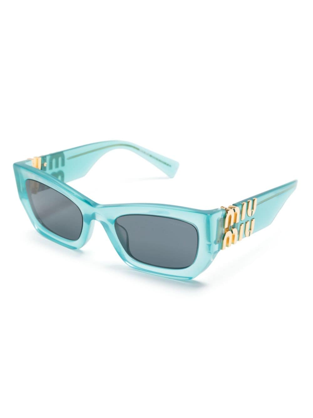 Miu Miu Eyewear Zonnebril met doorzichtig montuur - Blauw