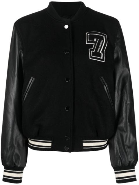 Karl Lagerfeld logo-patch varsity jacket