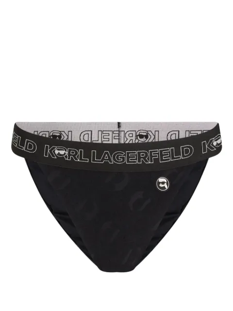 Karl Lagerfeld Ikon 2.0 logo-appliqué bikini bottoms