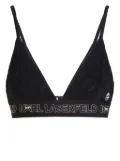 Karl Lagerfeld Ikon 2.0 logo-appliqué bikini top - Black