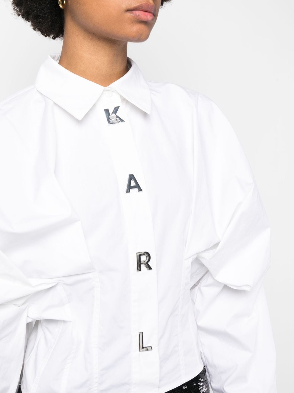 Karl Lagerfeld Karl blouse van biologisch katoen Wit