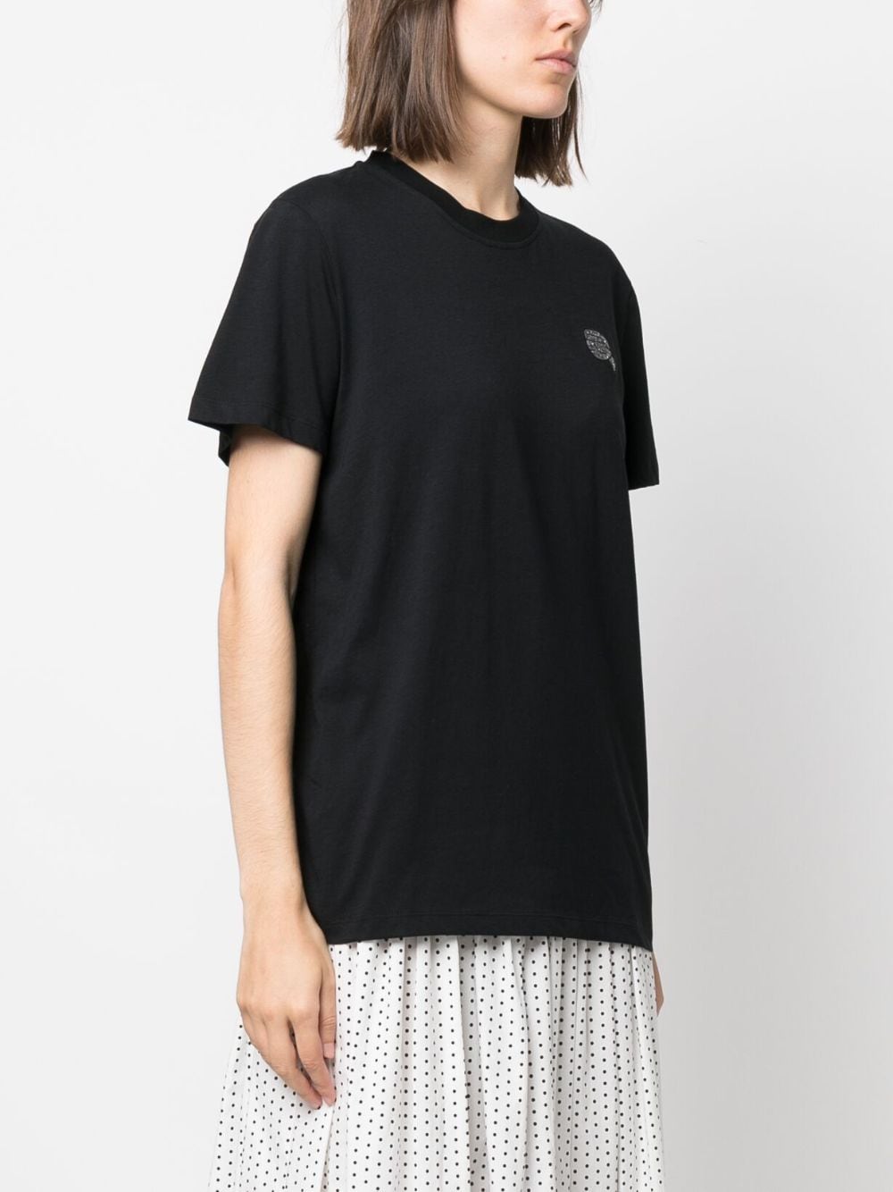 Shop Karl Lagerfeld Ikonik 2.0 Organic-cotton T-shirt In Black