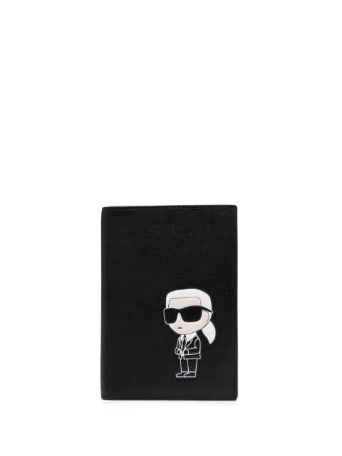 Karl Lagerfeld Ikonik leather passport holder