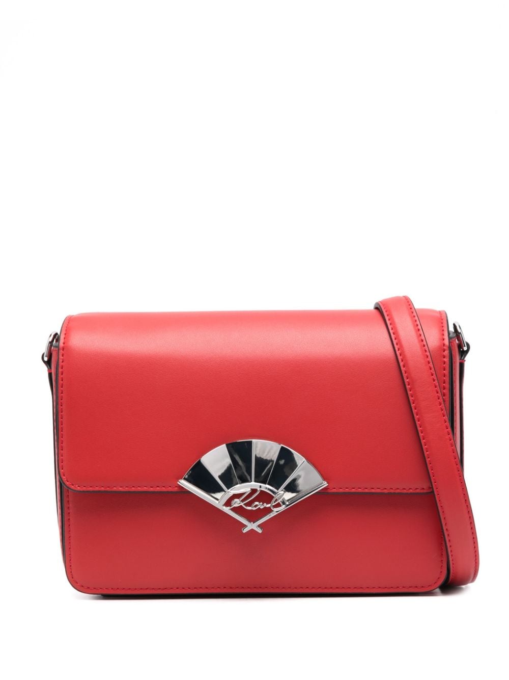 Karl Lagerfeld Medium K/signature Fan Bag In Red