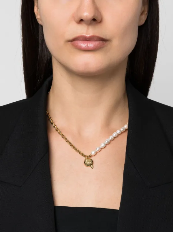 Karl Lagerfeld Archive Ikon Karl Pendant Necklace Gold FARFETCH AO