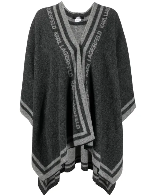 Karl Lagerfeld K/Essential wool poncho