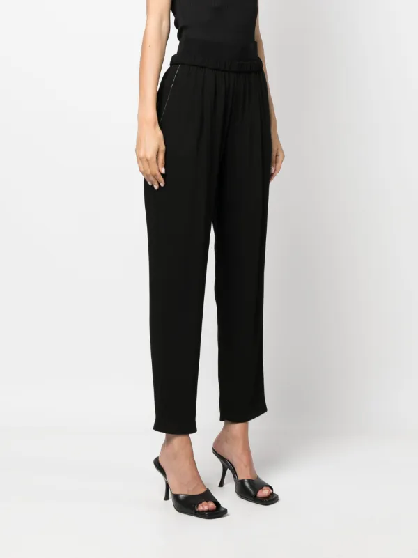 【FABIANA FILIPPI】デルタコットンギャバジンパンツ Fabiana Filippi - High-rise cotton trousers black - The Corner