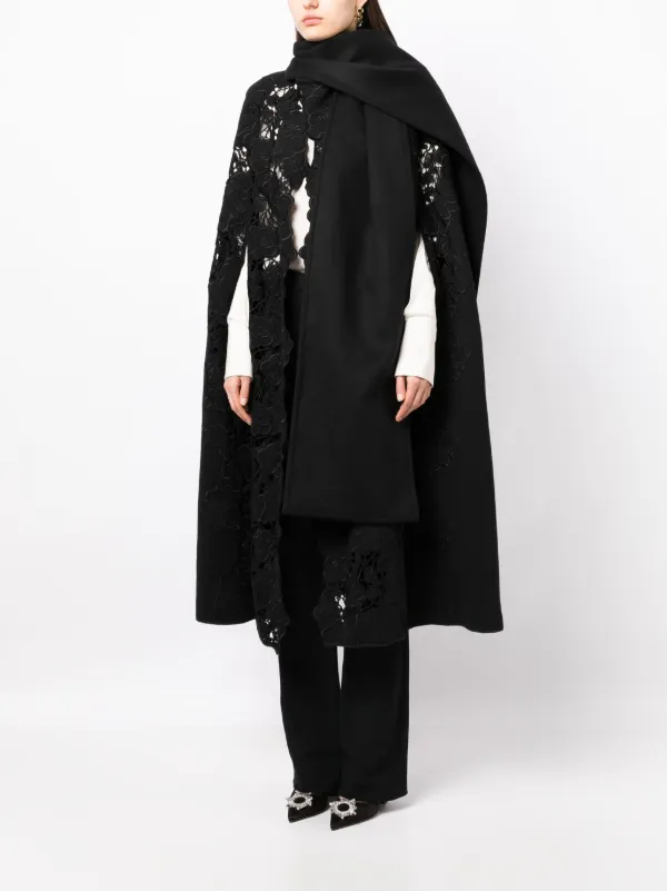 【関税込み】Elie Saab Wool embroidered coat Ecru wool embroidered tulle coat Elie Saab - women - ELIE