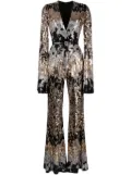 Elie Saab sequin-embellished tulle jumpsuit - Gold