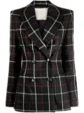 Elie Saab check-pattern peak-lapels blazer - Black