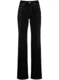 Marine Serre Regenerated straight-leg jeans - Black