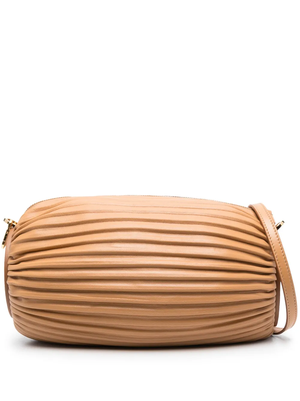 LOEWE Leren schoudertas Beige
