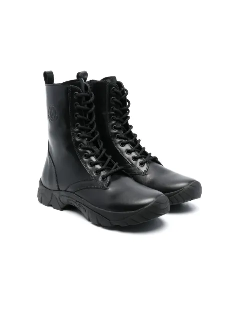 Moncler Enfant lace-up leather boots