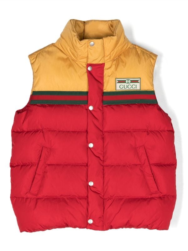 Gucci Kids Web-stripe Padded Gilet - Farfetch