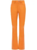 JW Anderson leather bootcut-leg trousers - Orange