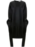 JW Anderson Tab Sleeve satin-finish minidress - Black