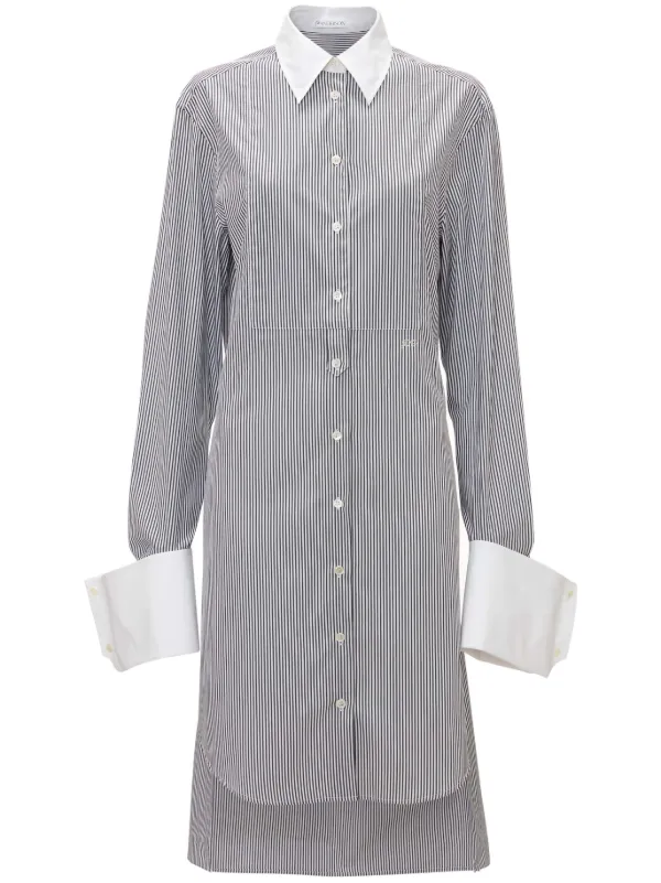 JW Anderson Women s Striped Cotton Shirt Dress