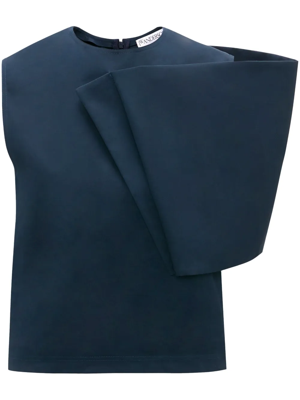 JW Anderson haut asymétrique à design sans manches - Bleu Top Merken Winkel
