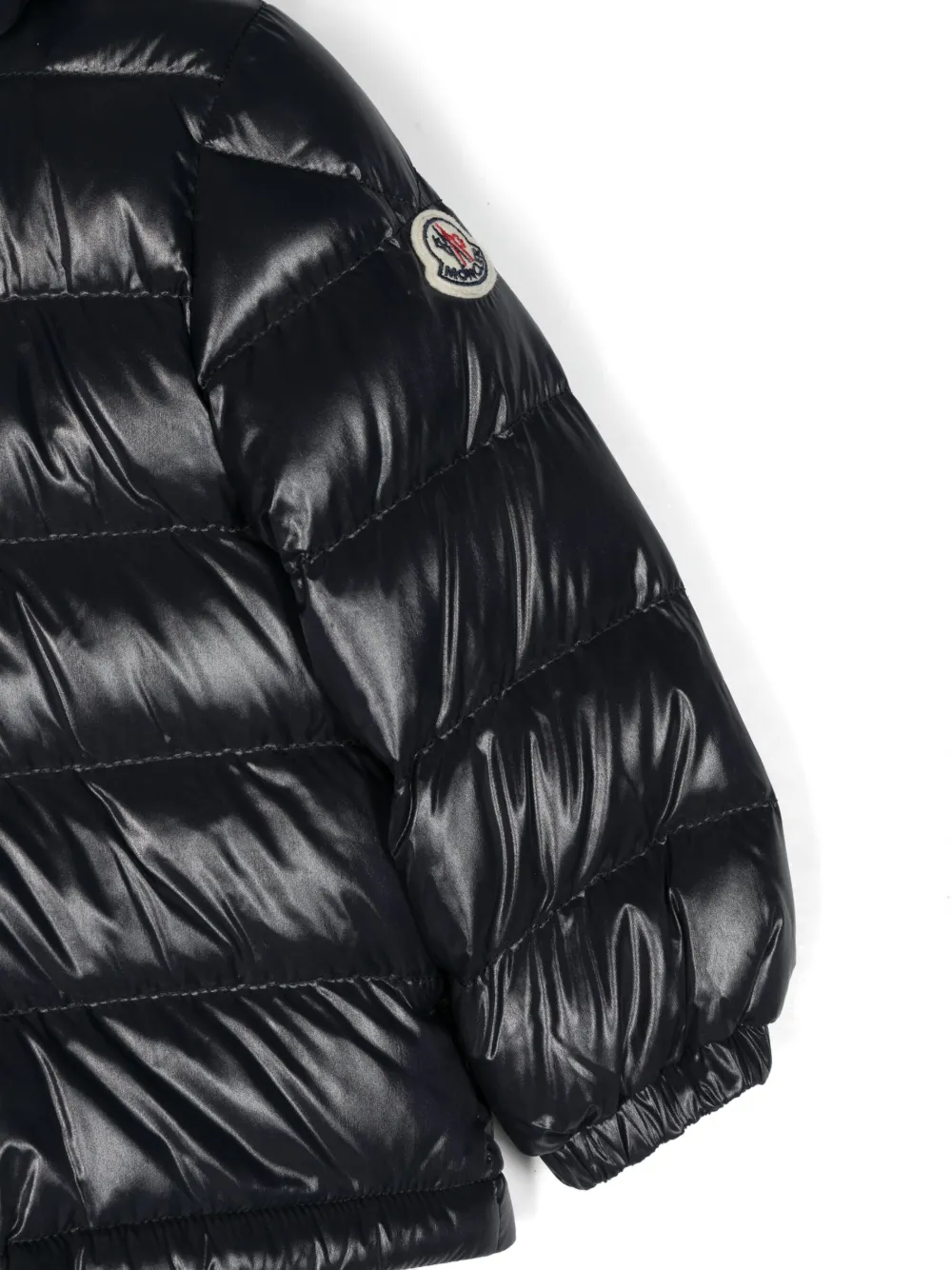  Moncler Enfant Logo-patch Cotton Padded Coat - Blue 