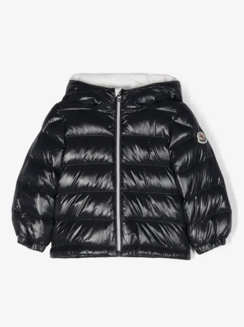 Moncler Enfant Casaco matelassê com logo 